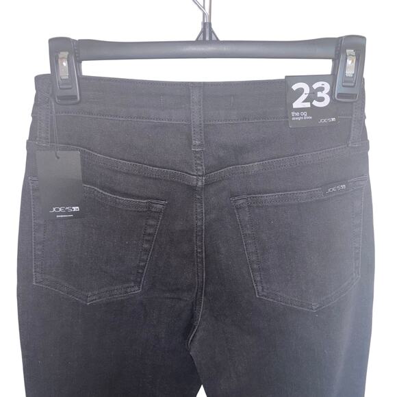New Joe’s Black Straight Ankle Jeans (The OG) size 23 with fringe on ankle - Picture 11 of 12